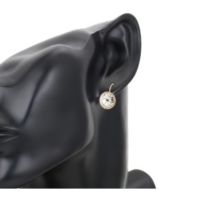 Eleganti auskari ar SWAROVSKI kristāliem, zelta pārklājums 18 karāti - PIEEJAMAS DAŽĀDAS KRĀSAS